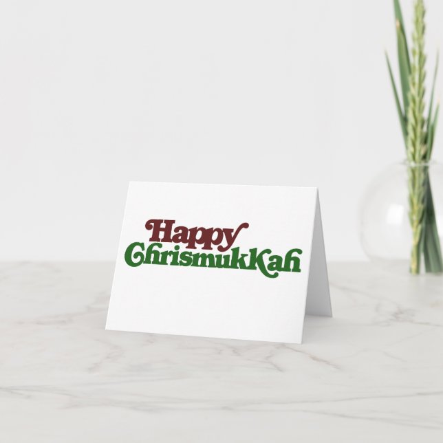 Tarjeta Festiva Feliz Chrismukkah (Anverso)