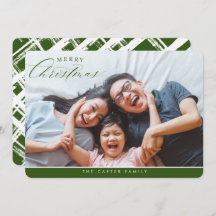 FELIZ CHRISTMAS FOTO elegante caligrafía verde