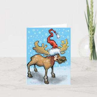 Tarjeta Festiva Feliz Christmoose