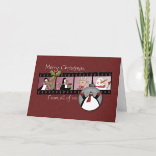 Tarjeta Festiva Feliz Chritmas todos nosotros