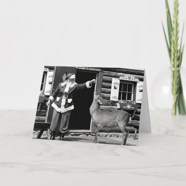 Tarjeta Festiva ¡Feliz ciervo navideño! (Anverso)