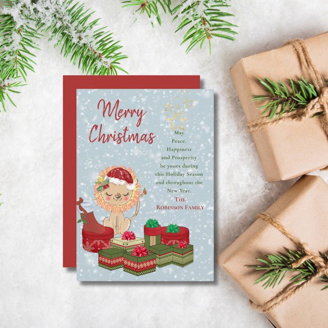 Tarjeta Festiva Feliz Cita navideña Cute Santa Bebé Gorra rojo (Subido por el creador)