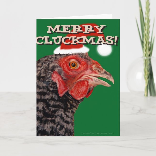 Tarjeta Festiva ¡Feliz Cluckmas! (Anverso)
