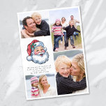 Tarjeta Festiva Feliz Collage de fotos navideño<br><div class="desc">Esta hermosa tarjeta de vacaciones puede ser personalizada con el nombre de su familia y fotos</div>