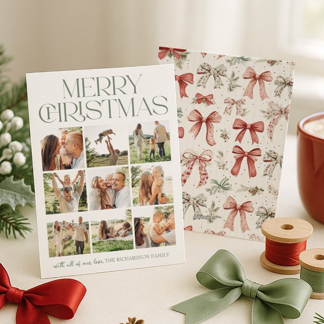 Tarjeta Festiva Feliz Collage de fotos navideño (Subido por el creador)