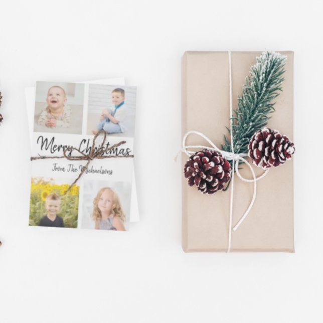 Tarjeta Festiva Feliz Collage de fotos navideño (Subido por el creador)