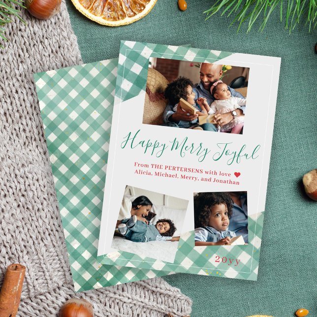 Tarjeta Festiva Feliz Collage de la familia de Navidades de Feliz  (Subido por el creador)