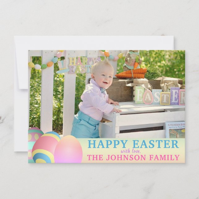 Tarjeta Festiva FELIZ Colorida personalizada | FOTO (Anverso)