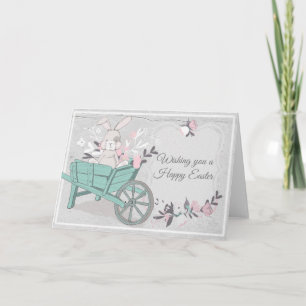 Tarjeta Festiva Feliz Conejo de Pascua