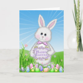 Tarjeta Festiva Feliz Conejo de Pascua
