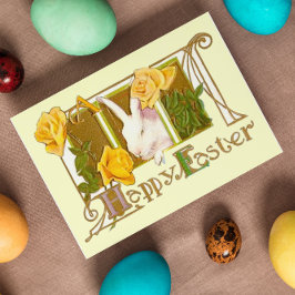 Tarjeta Festiva Feliz Conejo de Pascua