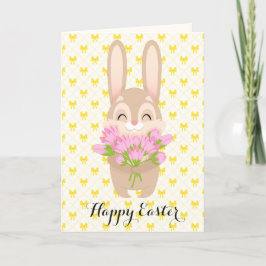 Tarjeta Festiva Feliz Conejo de Pascua