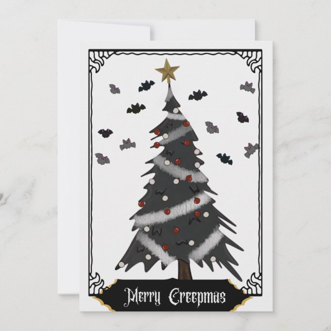 Tarjeta Festiva Feliz Creepmas (Anverso)