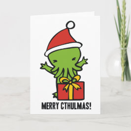 Tarjeta Festiva Feliz Cthulmas