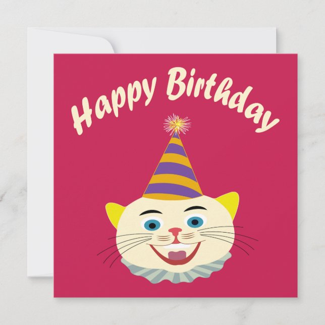 Tarjeta Festiva Feliz cumpleaños (Anverso)