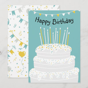 Tarjeta Festiva Feliz cumpleaños