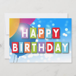 Tarjeta Festiva Feliz cumpleaños