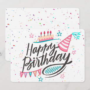 Tarjeta Festiva Feliz cumpleaños