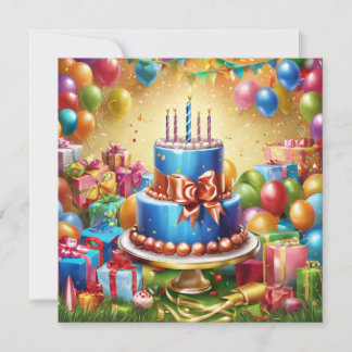 Tarjeta Festiva Feliz cumpleaños
