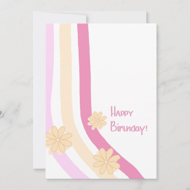 Tarjeta Festiva Feliz cumpleaños (Anverso)