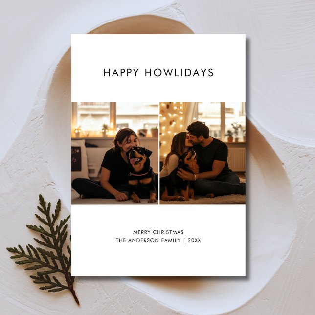 Tarjeta Festiva Feliz cumpleaños 2 fotos de pareja con Navidades d (Subido por el creador)