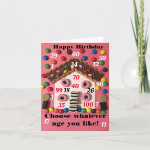 Tarjeta Festiva Feliz cumpleaños a cualquier edad