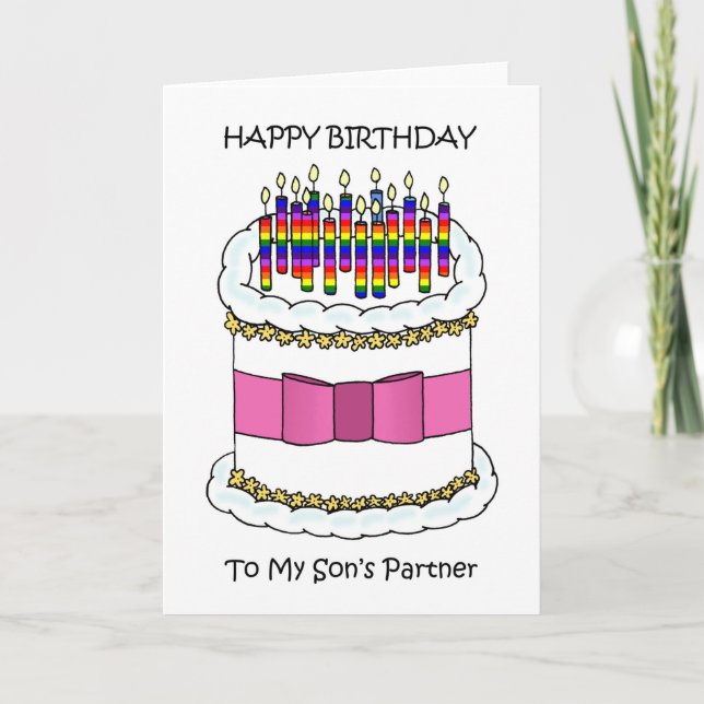 Tarjeta Festiva Feliz cumpleaños a la pareja de gays son (Anverso)