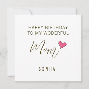 Tarjeta Festiva Feliz Cumpleaños a Mi Maravillosa Mamá – Personali