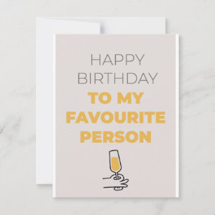 Tarjeta Festiva Feliz cumpleaños a mi persona favorita