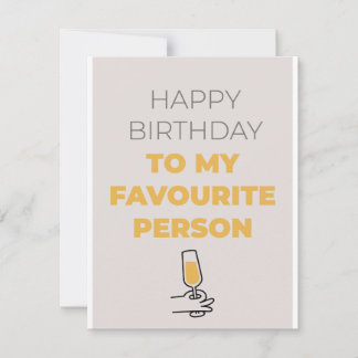 Tarjeta Festiva Feliz cumpleaños a mi persona favorita