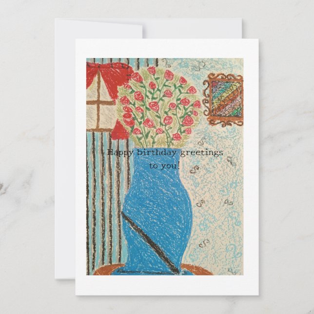 Tarjeta Festiva Feliz cumpleaños a tu auto de vacaciones (Anverso)