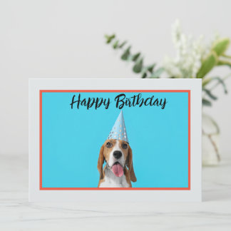 Tarjeta Festiva Feliz cumpleaños a tu mejor foto de perro amigo