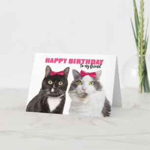 Tarjeta Festiva Feliz cumpleaños a una amiga que se burló de los g