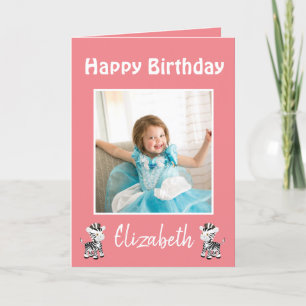 Tarjeta Festiva Feliz cumpleaños a una increíble foto de su hija