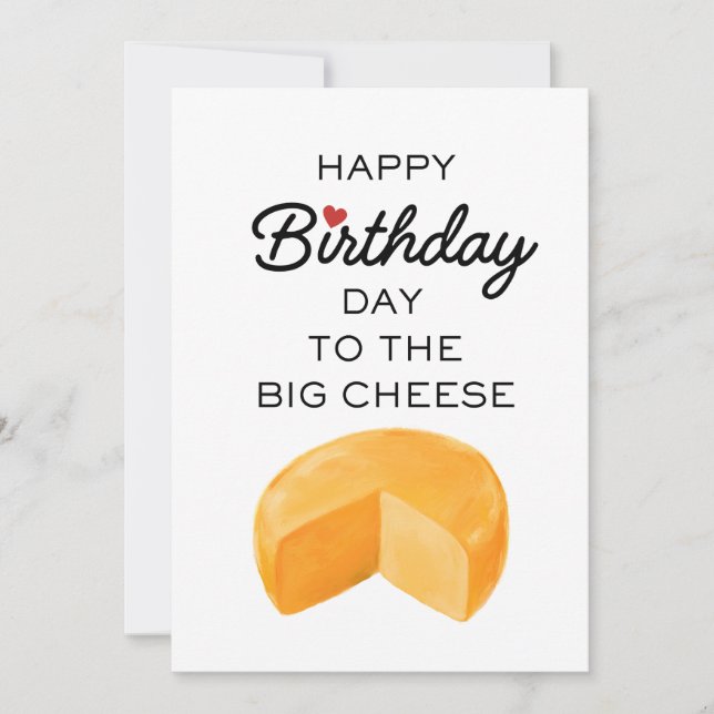 TARJETA FESTIVA FELIZ CUMPLEAÑOS AL GRAN QUESO (Anverso)