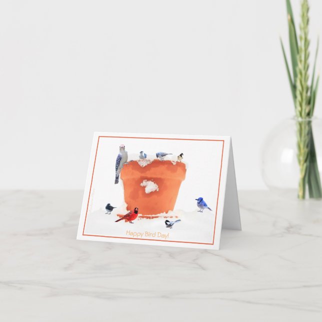 Tarjeta Festiva Feliz cumpleaños (BirdDay) (Anverso)