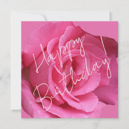 Tarjeta Festiva Feliz cumpleaños bonito rosa rosa floral boho eleg