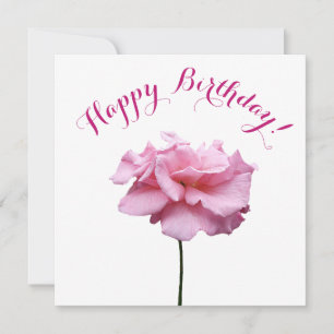 Tarjeta Festiva Feliz cumpleaños bonito rosa simple diversión