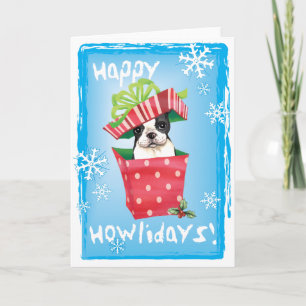 Tarjeta Festiva Feliz cumpleaños Boston Terrier