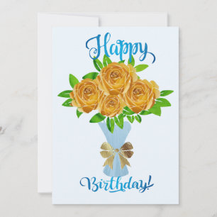 Tarjeta Festiva Feliz cumpleaños Bouquet