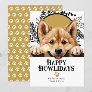 Tarjeta Festiva Feliz cumpleaños Buhund Dog noruego