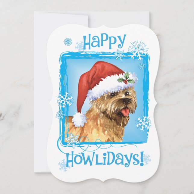 Tarjeta Festiva Feliz cumpleaños Cairn Terrier (Anverso)