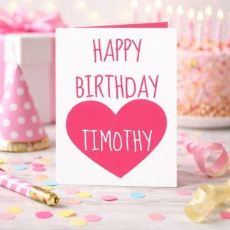 Tarjeta Festiva Feliz cumpleaños corazón para él