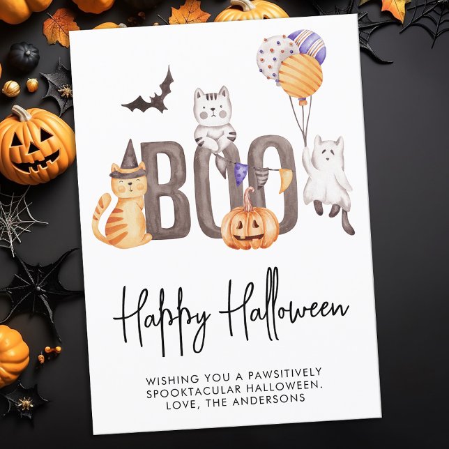 Tarjeta Festiva Feliz cumpleaños de Halloween a los chicos animan  (Subido por el creador)