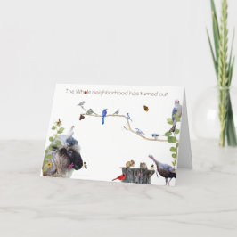 Tarjeta Festiva Feliz cumpleaños de la vecindad entera