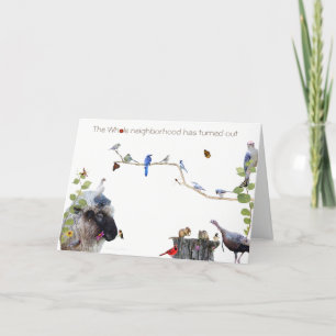 Tarjeta Festiva Feliz cumpleaños de la vecindad entera