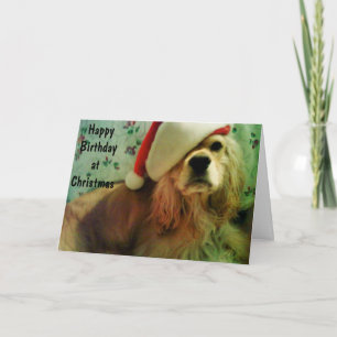 TARJETA FESTIVA FELIZ "CUMPLEAÑOS DE NAVIDADES" PARA USTED