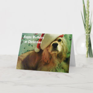 TARJETA FESTIVA FELIZ "CUMPLEAÑOS DE NAVIDADES" PARA USTED