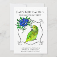 Feliz cumpleaños de papá del pájaro
