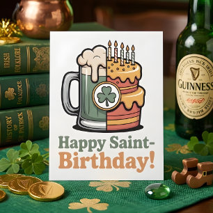 Tarjeta Festiva Feliz cumpleaños de San Patricio Arte de fiesta ir